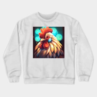 Cute Rooster Drawing Crewneck Sweatshirt